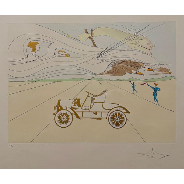 Salvador Dali Title: L'automobile (Automobile) 1975 From Portfolio, Hommage à Leonardo da Vinci (Great Inventions)...