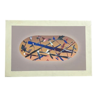1970’s Original Abstract Lithograph “Concept and Direction” For Sale