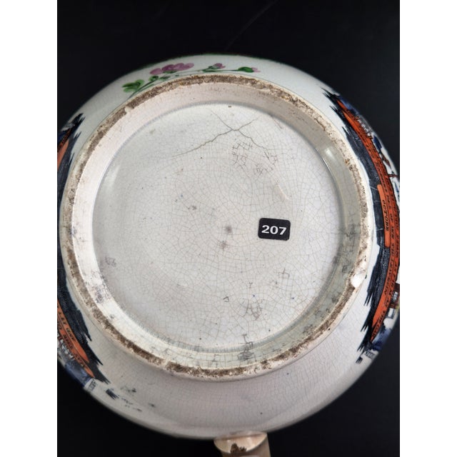 Ceramic Orange Order Commemorative Jug in Polychrome Earthenware from Staffordshire, 1840s For Sale - Image 7 of 12