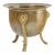 English Footed Brass Planter With Lion's Heads For Sale