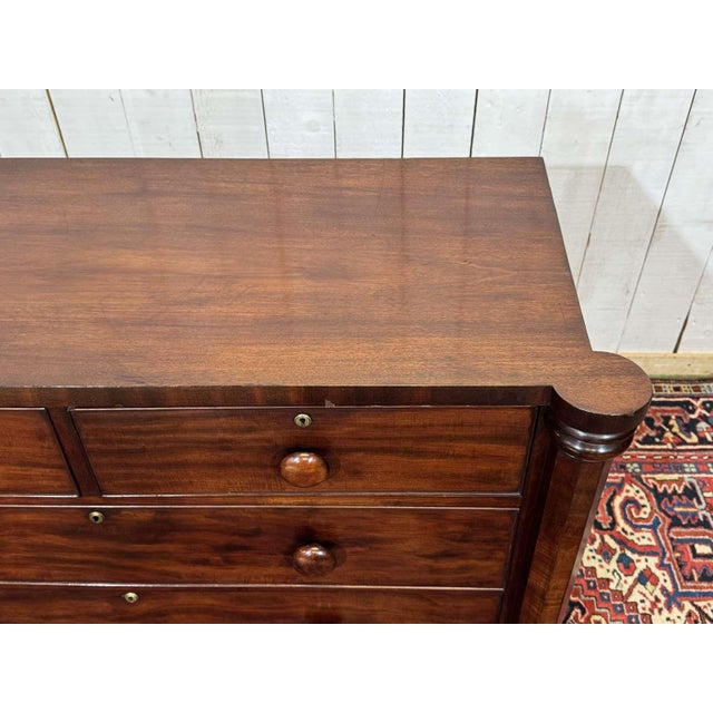 Wood 19th Century Victorian Mahogany Chest of Drawers For Sale - Image 7 of 18