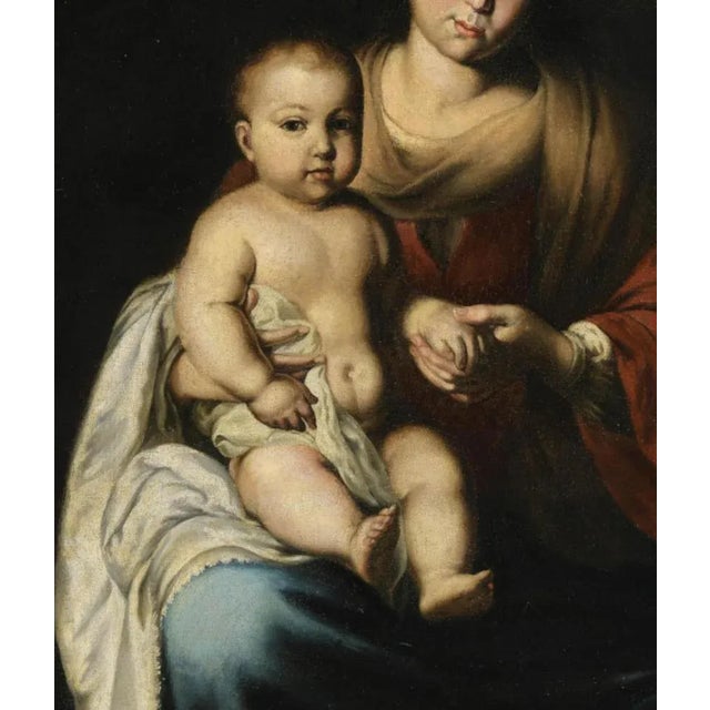 Circle of Esteban Murillo, The Virgin and Child, Oil on Canvas For Sale - Image 4 of 7