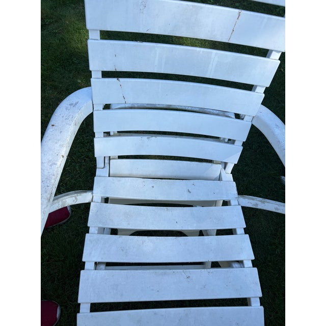 1960s French Triconfort 7-Piece Resin Dining Set – Table, 6 Reclining Chairs & Cushions For Sale In Boston - Image 6 of 18