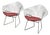 Harry Bertoia for Alivar Diamond Arm Chairs, Pair For Sale