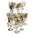 1960s Set of 14 24k Gold Encrusted Crystal Claret Wine Glasses For Sale