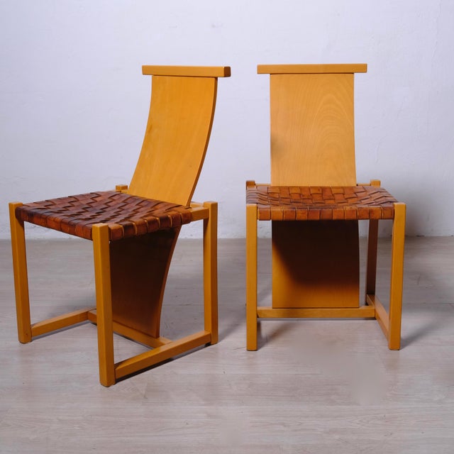 Vintage Chairs in Beech and Leather by Alvar Aalto, 1960s, Set of 3 For Sale - Image 14 of 18