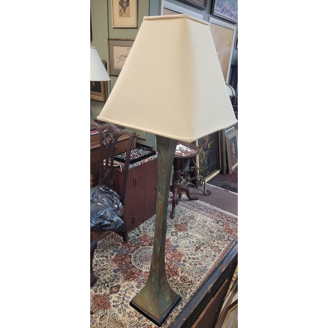 Stewart Ross James 1980s Modern Bronze Floor Lamp For Sale - Image 4 of 9