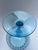 Mid 20th Century Vintage Blue Glass Footed Vase For Sale - Image 5 of 8