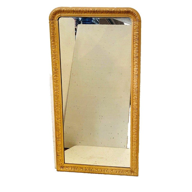 Louis Philippe Mirror in Wood and Patinated Stucco, 1800s For Sale - Image 6 of 6