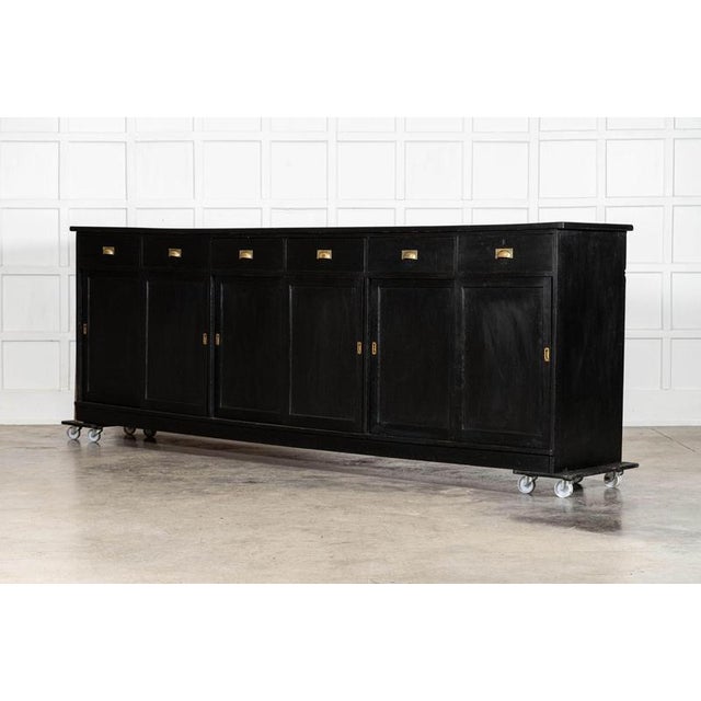 1900 - 1909 English Ebonised Oak Dresser Base, 1900 For Sale - Image 5 of 18