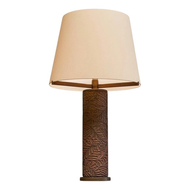 Table Lamp in Bronze by Antoine Callebaut for Jules Wabbes, Belgium, 1970s For Sale