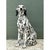 Vintage Italian Black and White Glazed Ceramic Dog Statue For Sale - Image 10 of 12