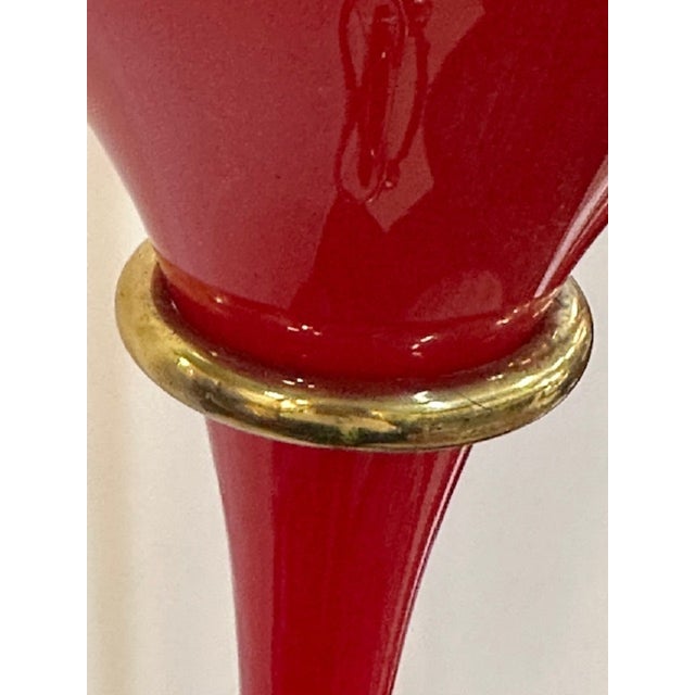 Metal Floor Lamp with Red Lampshades from Stilnovo, 1950s For Sale - Image 7 of 17