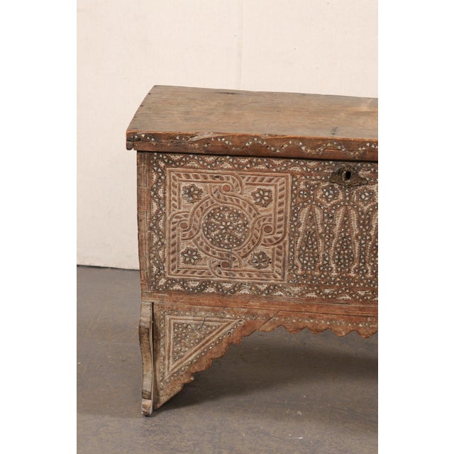 19th Century Moorish Raised Wooden Chest For Sale - Image 4 of 11