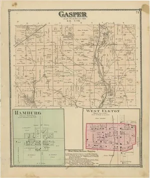 Antique Map of Gasper, Hamburg and West Elkton, 1871