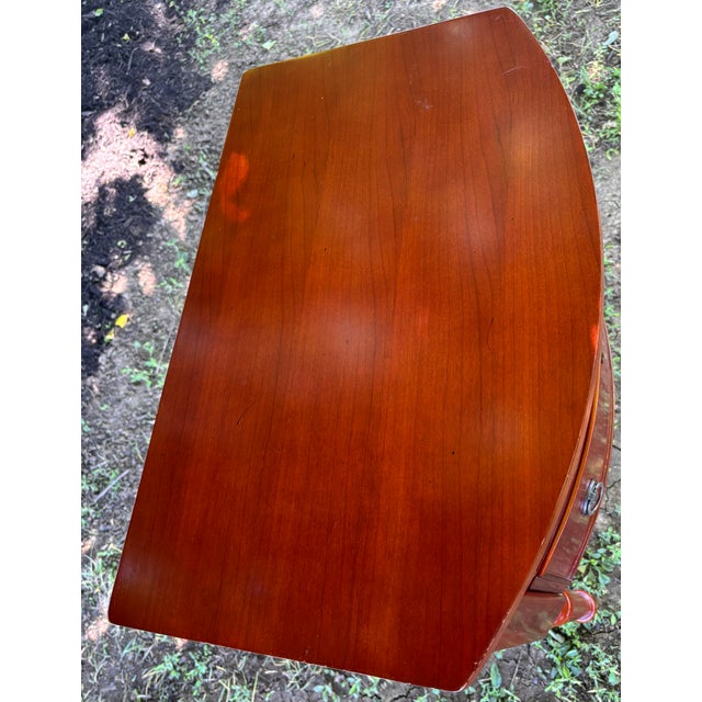 1990s 1990s Bombay Company Federal Hepplewhite Cherry Table Nightstand For Sale - Image 5 of 12