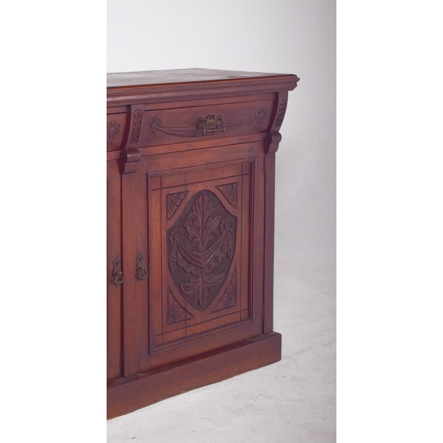 Wood European Sideboard in Dark Wood For Sale - Image 7 of 10