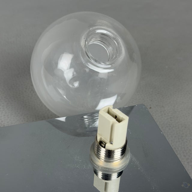 Silver Ceiling Lamp in Chrome and Metal with Glass Bowls For Sale - Image 8 of 11