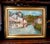 Blue 1990s J Borin French School River Town Landscape Oil Painting Signed For Sale - Image 8 of 12