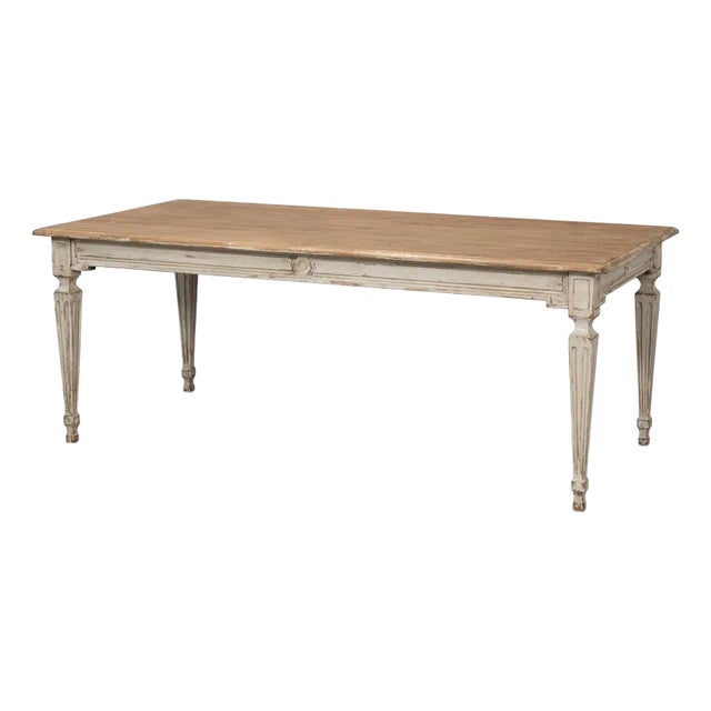 Gray French Provincial Dining Room Table For Sale