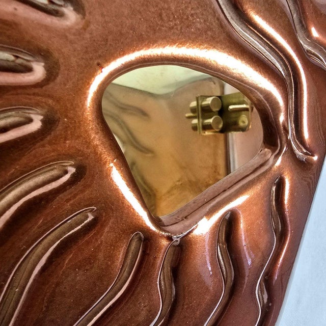 1980s Terracotta Murano Glass Mid Century Sconces - A Pair For Sale - Image 9 of 13