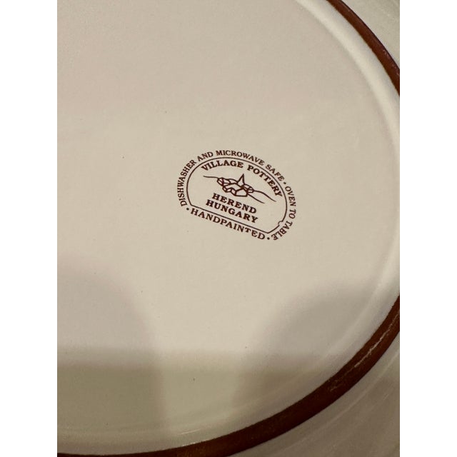 Ceramic 1990s Herend Village Pottery Dinnerware Set for 8 – Lattice Hill Pattern | 40 Pc Set For Sale - Image 7 of 13