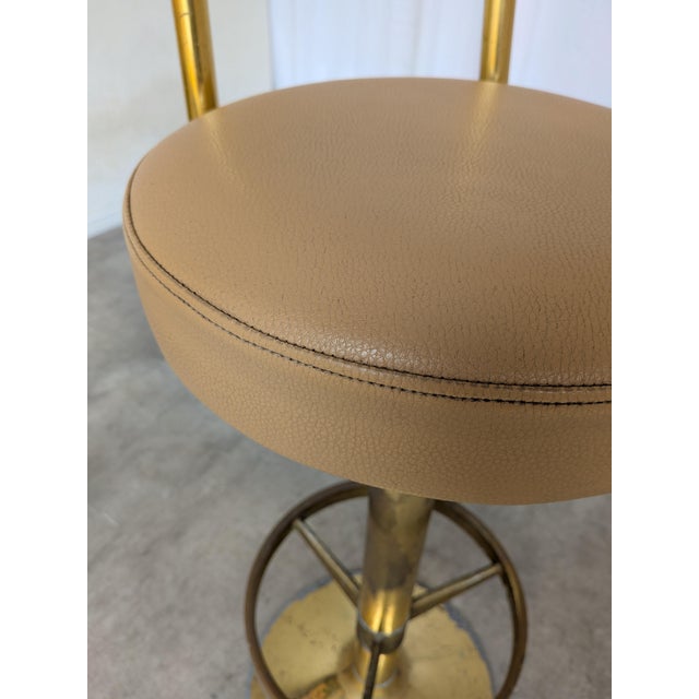 Mid-Century Modern Italian Brass Bar Stool, 1960s For Sale - Image 13 of 18