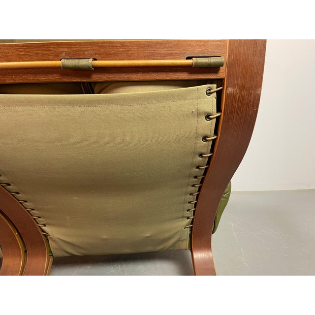 Vintage Scandinavian Two-Seater Ry-Wing Lounge Sofa in Olivegreen Leather by Elsa and Nordahl Solheim for Rybo Rykken & Co, 1960s For Sale - Image 17 of 18