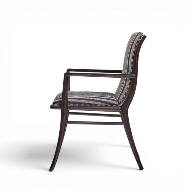 Robsjohn Gibbings for Widdicomb Mid Century Ebonized Walnut Dining Chairs - Set of 6 For Sale - Image 15 of 17