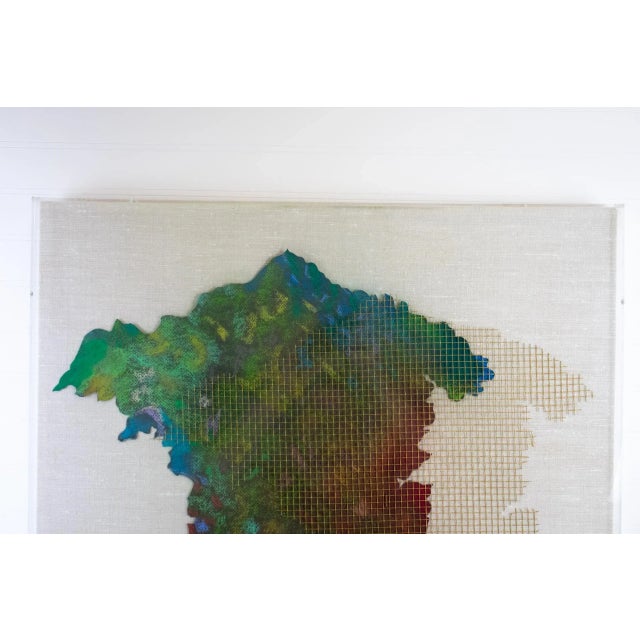 Plastic 1987 Perry Ingli Abstract Mixed-Media Paintings "Early Spring" & "Summer to Autumn" – a Pair For Sale - Image 7 of 13