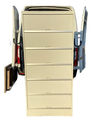 1990s Tab Vintage Metal File Cabinet