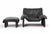 Animal Skin Vintage Sofa Set attributed to de Sede, 1980s, Set of 3 For Sale - Image 7 of 8