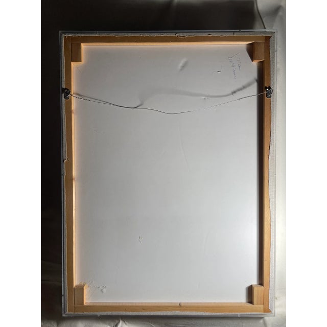 Brick Red 1990s Large Peruvian Handwoven Wool Tapestry in Acrylic Frame For Sale - Image 8 of 9