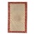 Wool Late 19th Century Handmade Ivory Field Red Turkish Ghiordes Scatter Rug - 3' x 4'8" For Sale