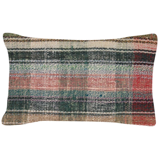 Nalbandian - 1960s Turkish Hemp Lumbar Pillow - 12" X 20" For Sale