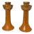 Ben Owen Sr Master Potter Candlesticks Pair Nc Pottery Tobacco Spit Glaze For Sale