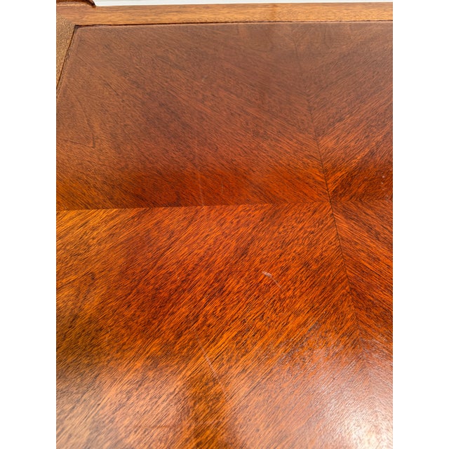 Brown 1967 Drexel Et Cetera Flip Top Faux Bamboo Game Table For Sale - Image 8 of 12