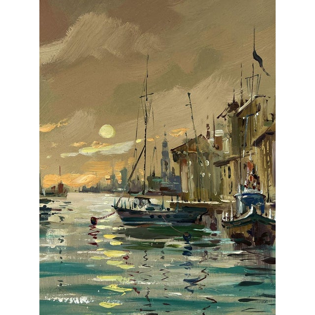 Oil Painting Venice at Sunset Yuriy Suprunchuk For Sale - Image 6 of 11
