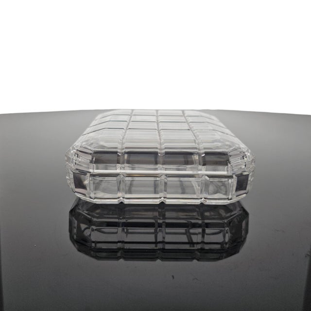 Arnolfo di Cambio Late 20th Century Arnolfo Di Cambio Geometric Crystal Lidded Box, Italy For Sale - Image 4 of 16
