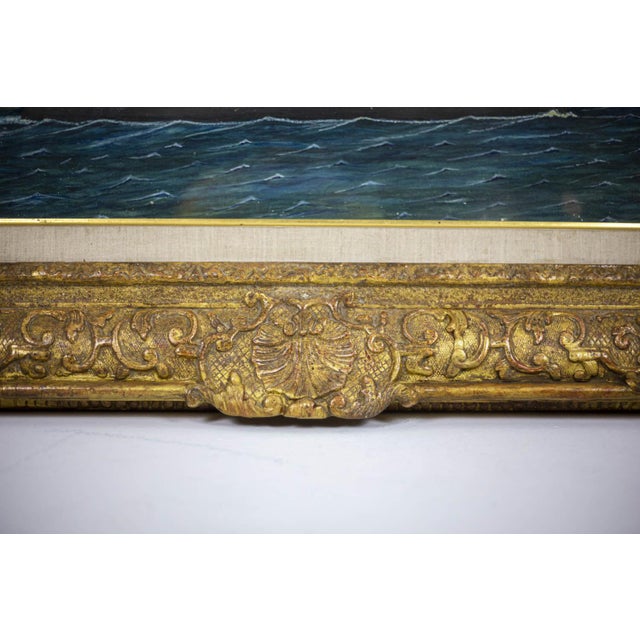 Blue 19th Century Gouache Figuring a Marine by Raphaël Rispoli For Sale - Image 8 of 12