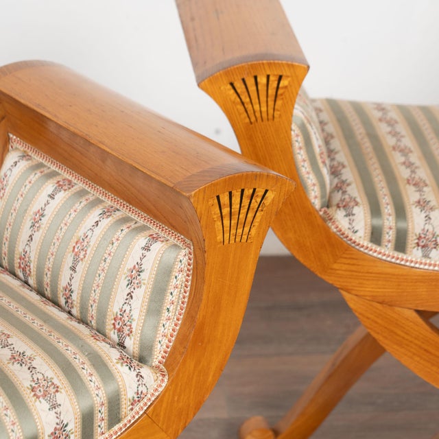 20th Century Neoclassical Style Pair of Danish Stools For Sale - Image 9 of 15