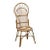 Italian Fan-Backed Chair of Rattan and Bamboo From the Mid-20th Century For Sale
