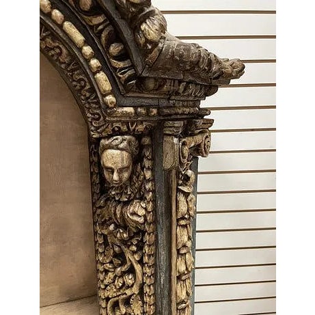Rare Hand Painted Spanish 1800s Corner Cupboard For Sale - Image 15 of 17