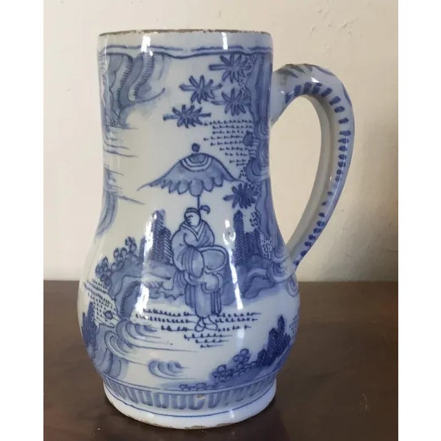 Antique 18th Century English Delft Tin Glaze Earthenware Mug For Sale - Image 9 of 11