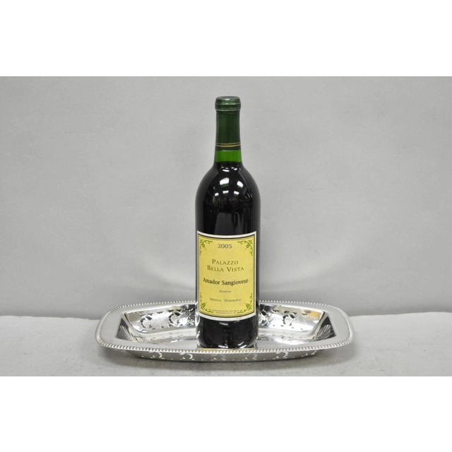 Vintage Primrose Plate England Victorian Silver Plated Reticulated Trinket Dish For Sale - Image 12 of 12