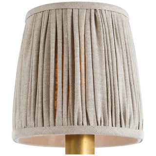 Visual Comfort Signature 5" Pleated Natural Linen Shade For Sale