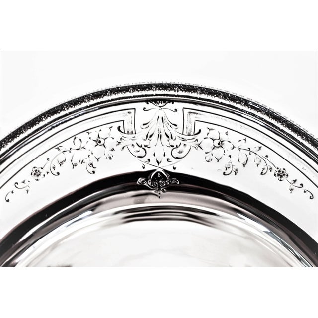 Oval Sterling Dish With Divider For Sale - Image 4 of 8