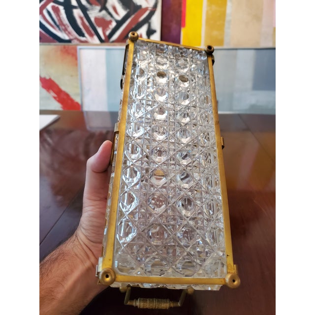 Early 20th Century Early 20th Century Antique Baccarat Style Large Casket Jewelry Box For Sale - Image 5 of 9