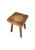 Solid Teak Wood Stool With Sculptural Grain Top and Hand-Shaped Legs For Sale - Image 4 of 5