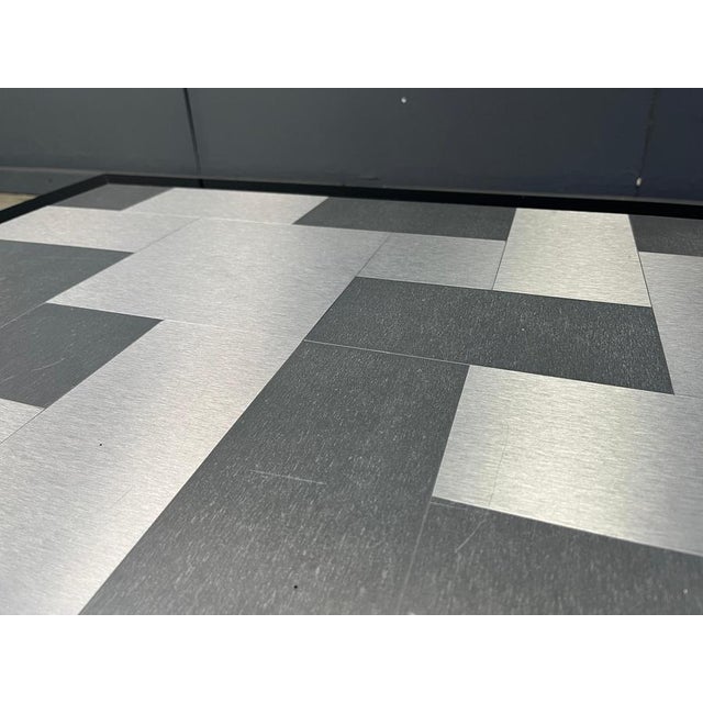 Vintage Lacquer and Aluminum Coffee Table, 1970s For Sale - Image 9 of 13